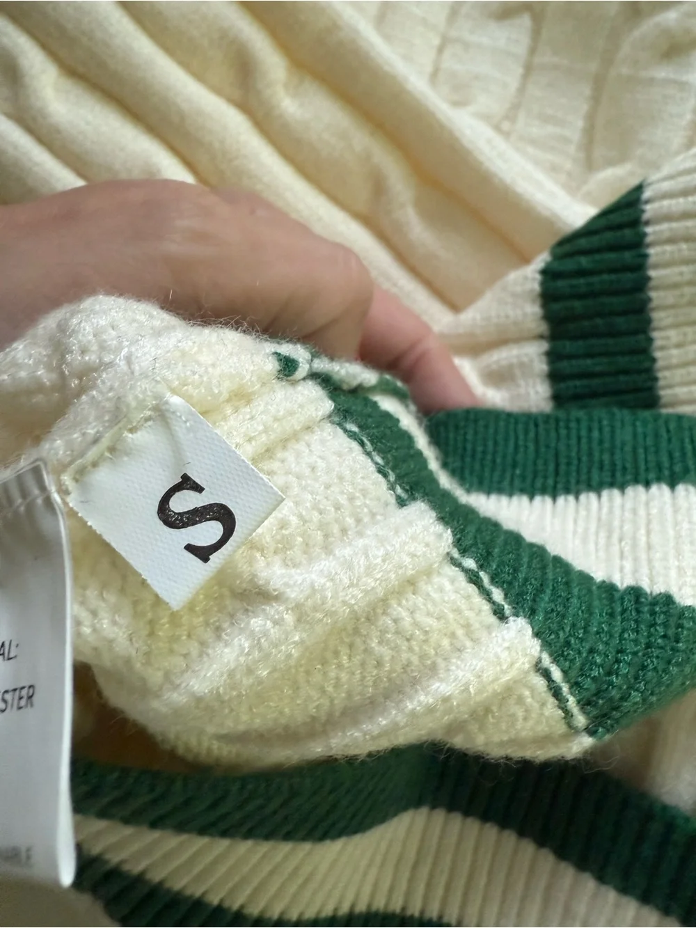 NWOT Cable Knit V-Neck Sweater with Trim